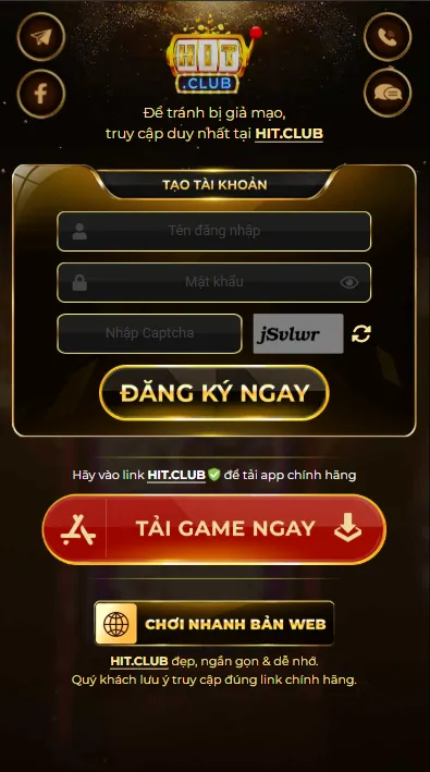 Giao diện tải app Hitclub trên iOS với nút Install được highlight